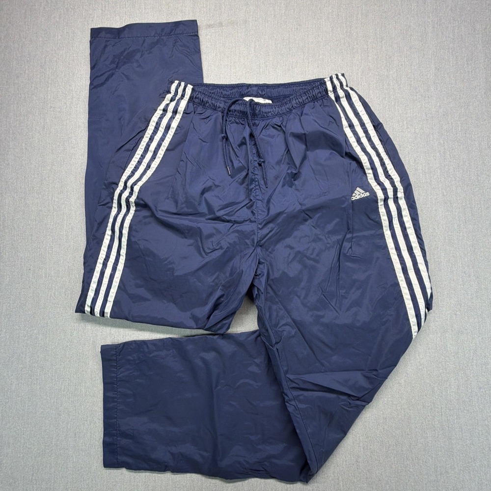 Vintage Adidas Y2K Windbreaker Pants Men's Large Baggy Track Pants